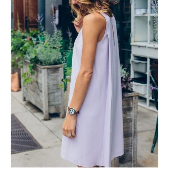 Ann Taylor Lilac Shift Cape Dress Lilac Sz XS - Picture 8 of 8